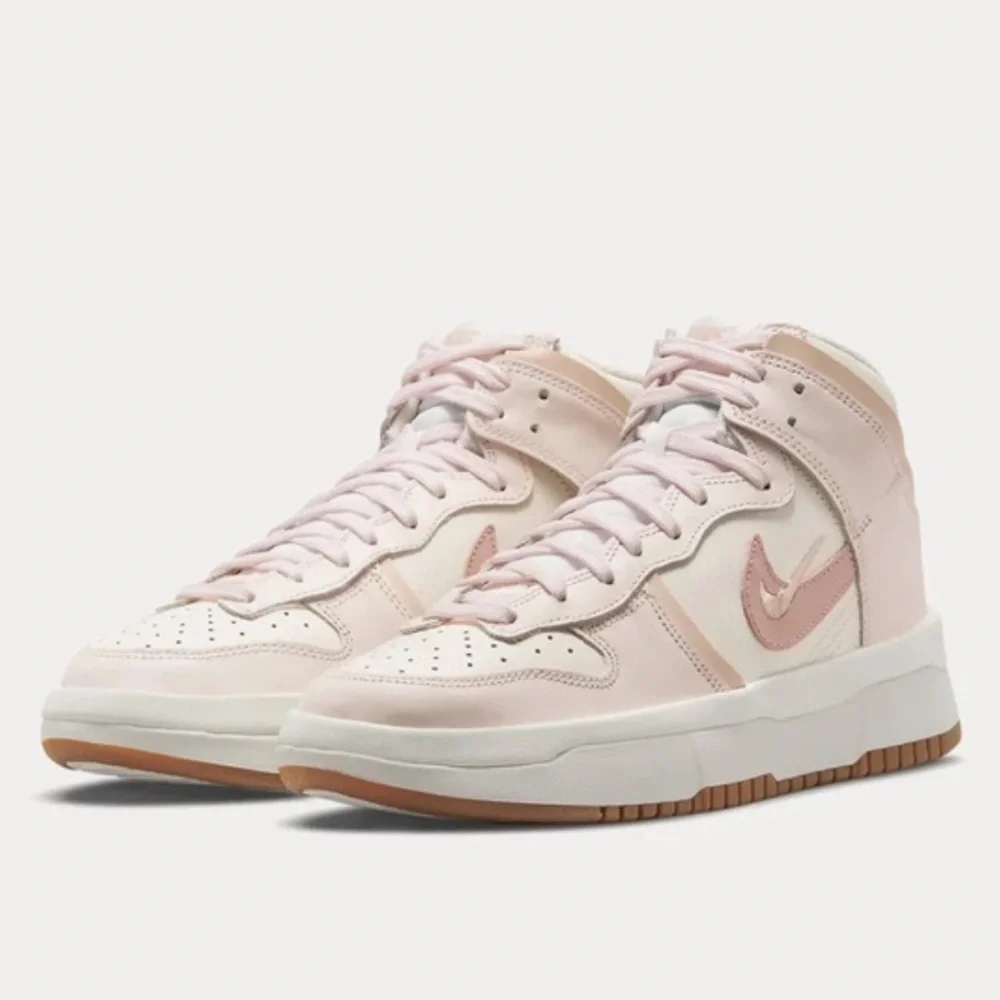 Nike | Women's ‘Sail Light Soft Pink’ White Dunk High Up Lace Up Sneakers sz 9.5